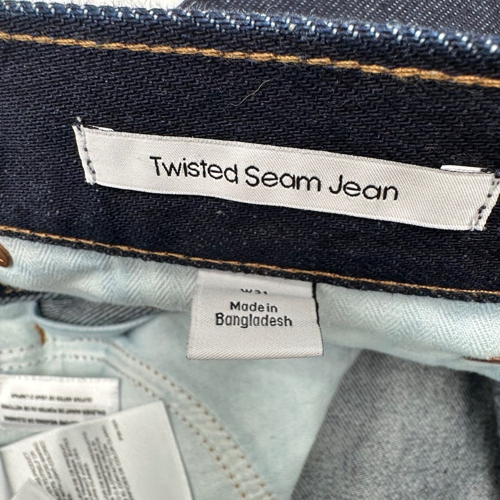 Calvin Klein Jeans Twisted Seam Jean W31 Dark Indigo Organic Cotton Selvedge NEW - Picture 11 of 16